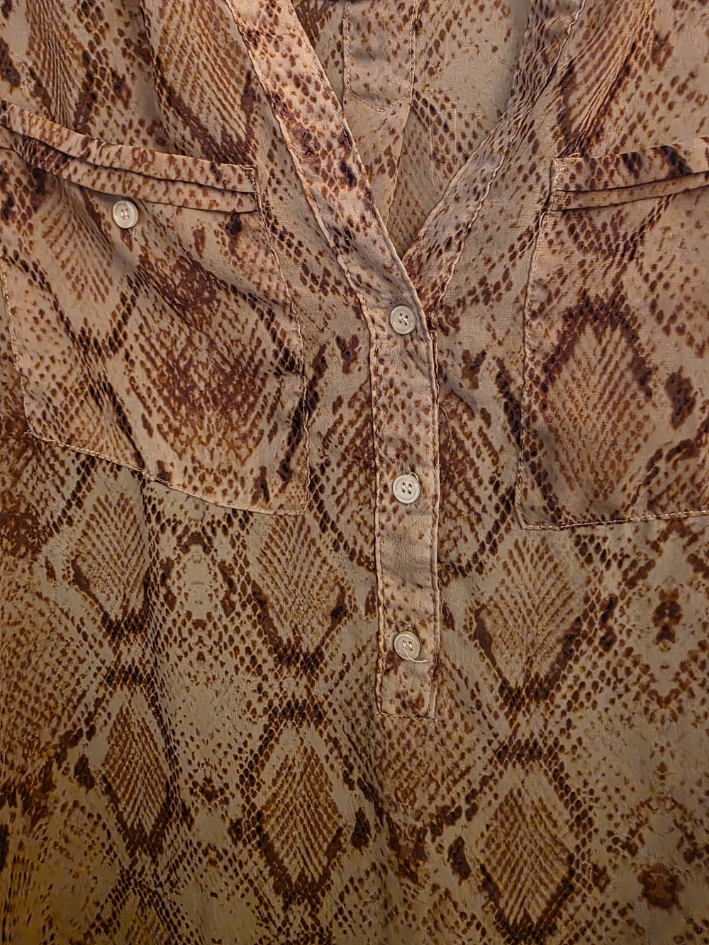 Apt. 9 Brown Snake-Print Blouse
